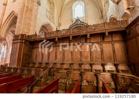 Collegiate saint martin church, Champeaux, France, interiors Collegiate saint martin church, Champeaux, France, interiors 119257180