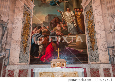 interiors of Saint Roch church, Paris, France interiors of Saint Roch church, Paris, France 119257391