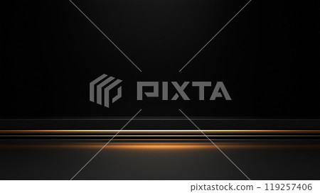 Black wall gold light simple background material 119257406