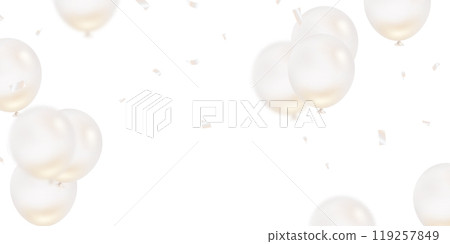 beautiful banner vector illustration template background 3d white balloon design beautiful banner vector illustration template background 3d white balloon design 119257849