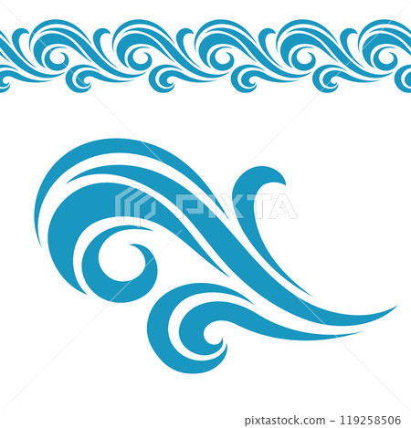 Water Wave Logo abstract design 119258506