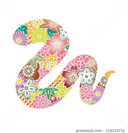 2025 Year of the Snake New Year's card material 119258732