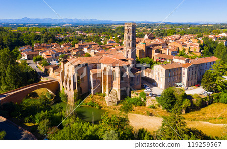 General view of French commune of Rieux-Volvestre in summer General view of French commune of Rieux-Volvestre in summer 119259567