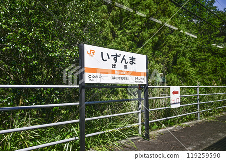 Station sign: Iida Line "Izuma" Station sign: Iida Line "Izuma" 119259590