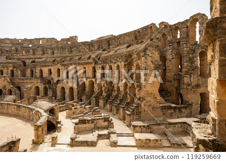 Remains of ancient Roman amphitheater in Tunis, El Jam, places of entertainment and entertainment Remains of ancient Roman amphitheater in Tunis, El Jam, places of entertainment and entertainment 119259669