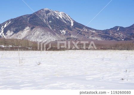 Senjogahara and Mt. Taro in winter in Oku-Nikko 119260080