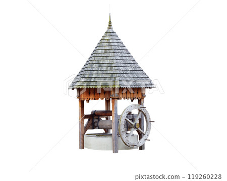 vintage well isolated on white background 119260228