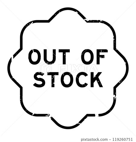 Grunge black out of stock word rubber seal stamp on white background 119260751