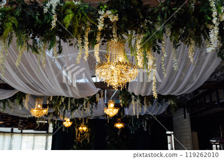 Great place for evening wedding ceremony. Large crystal lamps decorate the location 119262010