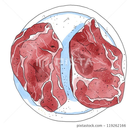 Raw beef on a plate 119262166