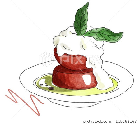 Mozzarella cheese and tomato salad Mozzarella cheese and tomato salad 119262168