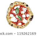 Delicious margherita pizza 119262169