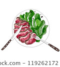 Steak with balsamic sauce 119262172