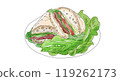A delicious looking BLT sandwich 119262173