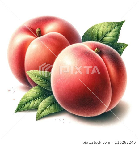 桃插圖素材 119262249
