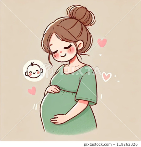 Pregnant woman waiting for baby 119262326