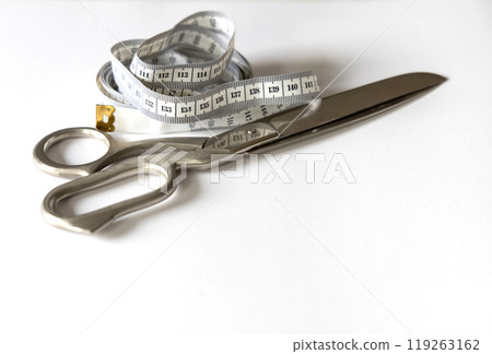 Set of sewing accessories for tailoring. Concept design and repair of clothes. 119263162