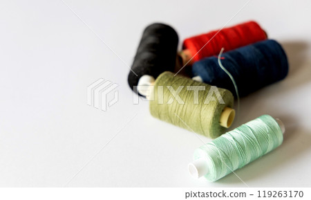 Set of sewing accessories for tailoring. Concept design and repair of clothes. 119263170