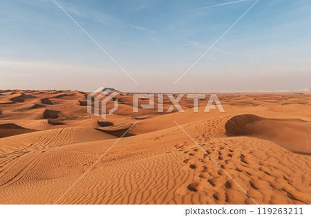The Empty Quarter, or Rub al Khali - The world's largest sand desert in Dubai. The Empty Quarter, or Rub al Khali - The world's largest sand desert in Dubai. 119263211