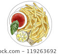 Illustration of french fries 119263692