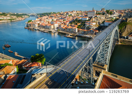 View of Porto city, Portugal, on sunset View of Porto city, Portugal, on sunset 119263769