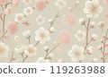 Gorgeous plum blossom pattern 119263988