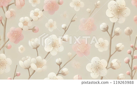 Gorgeous plum blossom pattern 119263988