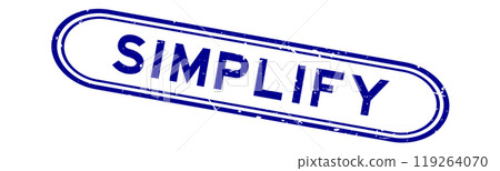 Grunge blue simplify word rubber seal stamp on white background Grunge blue simplify word rubber seal stamp on white background 119264070