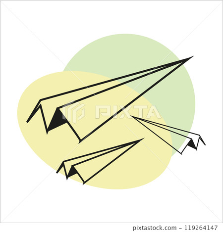 paper airplanes, airplane, fast flight, sketch image paper airplanes, airplane, fast flight, sketch image 119264147