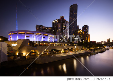 Melbourne Skyline at Dusk in Australia Melbourne Skyline at Dusk in Australia 119264323