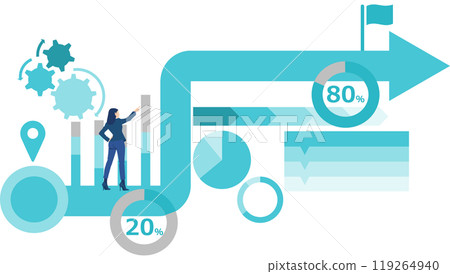 實現目標的路線圖插圖 實現目標的路線圖插圖 119264940