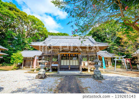 初秋的住吉神社與迴轉神社,大分縣日町町 初秋的住吉神社與迴轉神社,大分縣日町町 119265143