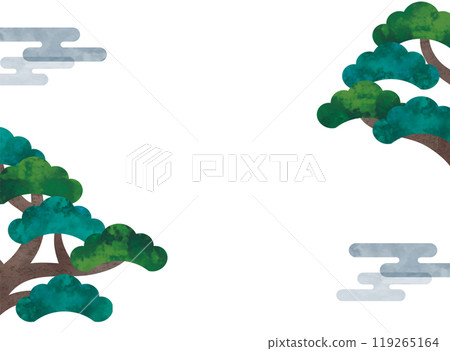 水彩現代松木框架 119265164