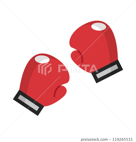 Boxing gloves icon red 119265531