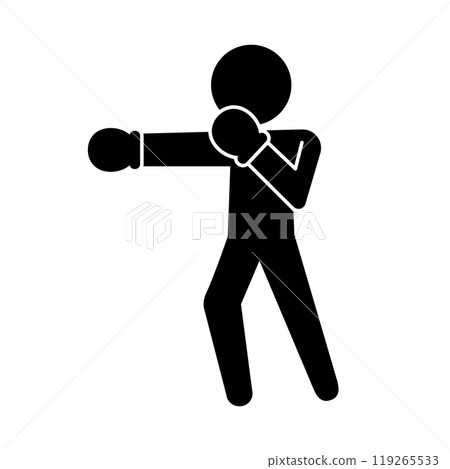 Boxing Man silhouette 119265533