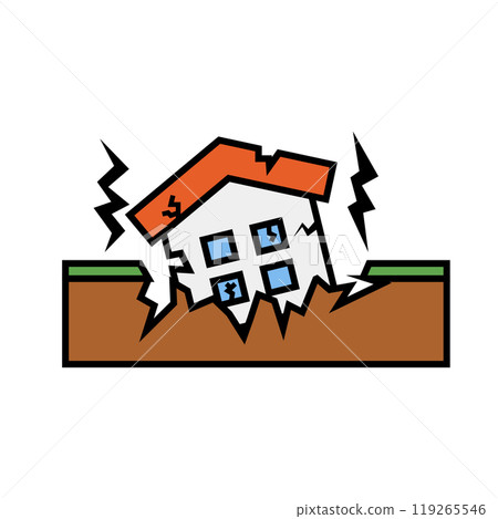 Earthquake and collapse of houses 119265546