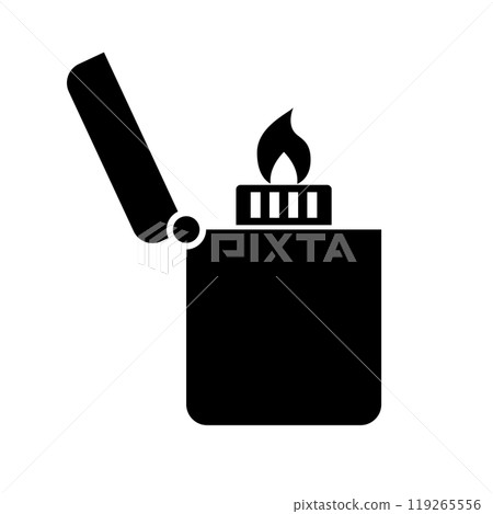 Oil lighter silhouette 119265556