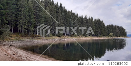 Bulgarian Rhodope Mountains. Lake Dospat. Balkans Bulgarian Rhodope Mountains. Lake Dospat. Balkans 119265602