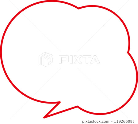 Simple speech bubble red 119266095