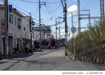 Old Japanese residential street 119266518