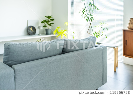 A living room with a sofa A living room with a sofa 119266738