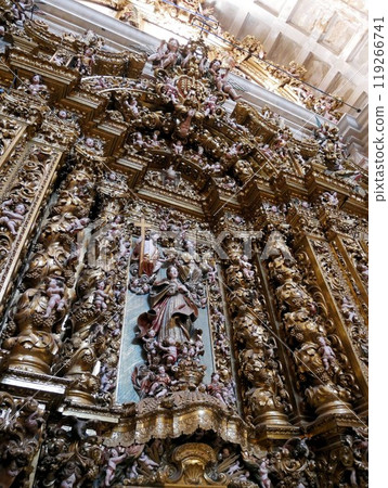 Wood carvings in the Basilica of the Holy Name of Jesus, Coimbra (Portugal) Wood carvings in the Basilica of the Holy Name of Jesus, Coimbra (Portugal) 119266741