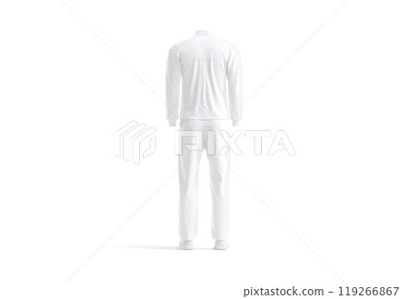 Blank white sport team uniform mockup, back view 119266867
