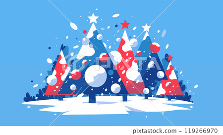 Cartoon cute Christmas tree illustration Cartoon cute Christmas tree illustration 119266970