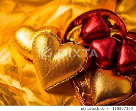 AI Image: Valentine's Day image with gold wrapping 119267339