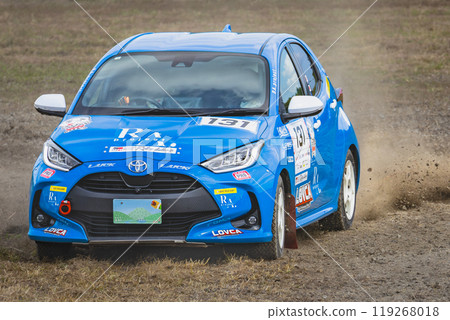 Auto racing rally car special stage time attack 119268018