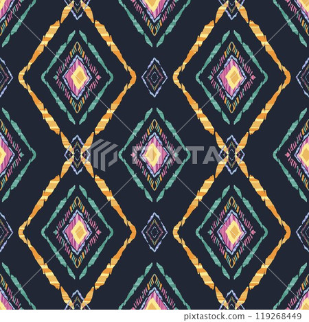 Motifs African boho paisley Floral Ikat pattern embroidery border. Ethnic ikat floral Ethnic Indian Pattern Ikat pattern Ethnic Pattern.Border indian floral Aztec embroidery border seamless patterns. 119268449