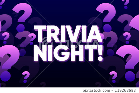 Trivia Night. Marketing and promotion. Night club. Vector illustration. 119268688
