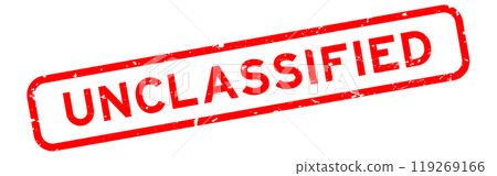 Grunge red unclassified word square rubber seal stamp on white background Grunge red unclassified word square rubber seal stamp on white background 119269166