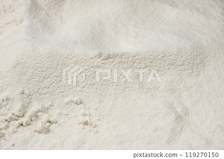 Texture of wheat flour close-up Texture of wheat flour close-up 119270150